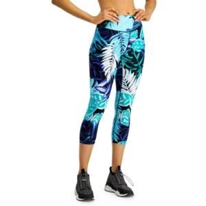 NWT Calvin Klein Performance Printed High-Waist Cropped Leggings Size Large